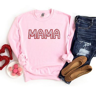 Mama Leopard Hearts Sweatshirt