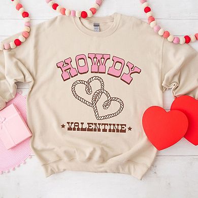 Howdy Valentine Rope Hearts Sweatshirt