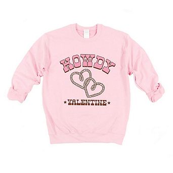 Howdy Valentine Rope Hearts Sweatshirt