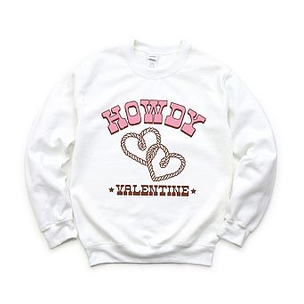 Howdy Valentine Rope Hearts Sweatshirt
