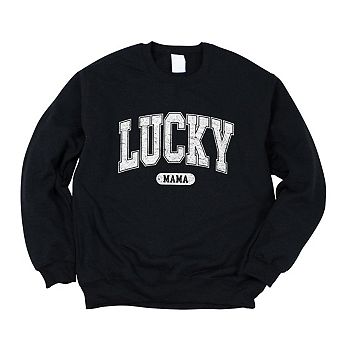 Lucky Mama Distressed Sweatshirt