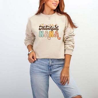Thankful Nana Floral - Women's Graphic Sweatshirt