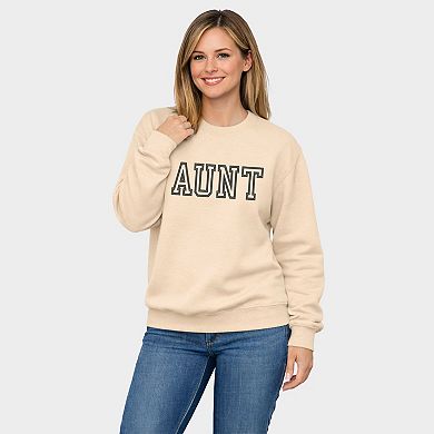 Embroidered Aunt Outline - Women's Graphic Sweatshirt