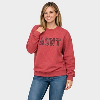 Embroidered Aunt Outline - Women's Graphic Sweatshirt