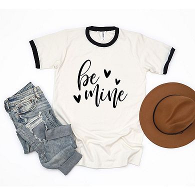 Be Mine Cursive Ringer Tee