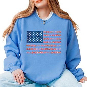 Simply Sage Market American Bow Flag Coquette Sweatshirt