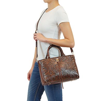 Mellow World Micah Embossed Satchel Bag