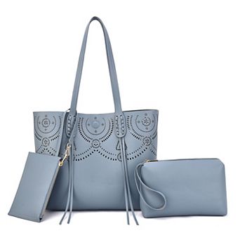 Mellow World Camille Laser Cut Faux Leather Tote Bag