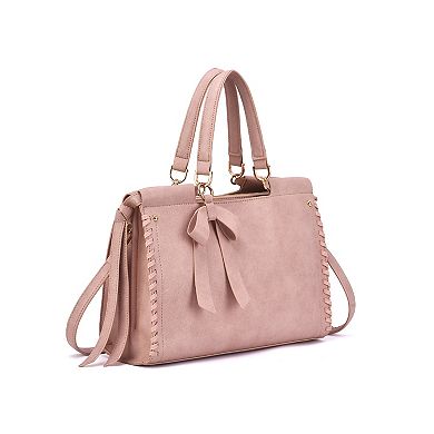 Mellow World Cosette Whipstitch Accented Satchel Bag