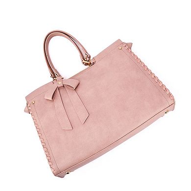 Mellow World Cosette Whipstitch Accented Satchel Bag