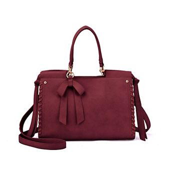 Mellow World Cosette Whipstitch Accented Satchel Bag
