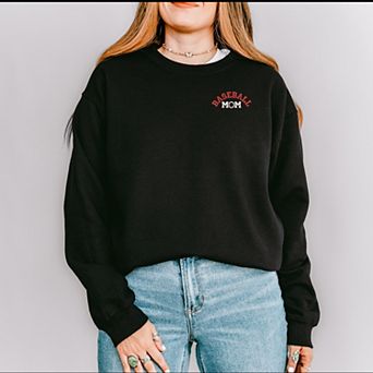 Simply Sage Market Embroidered Baseball Mom Sweatshirt