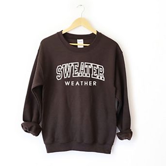 Embroidered Sweater Weather - Women's Graphic Sweatshirt