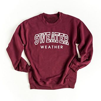 Embroidered Sweater Weather - Women's Graphic Sweatshirt