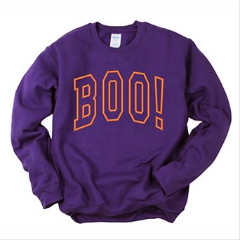 Embroidered Boo Arched Orange Thread Sweatshirt