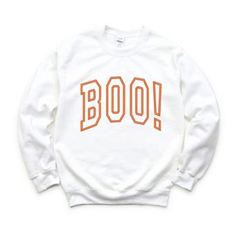 Embroidered Boo Arched Orange Thread Sweatshirt