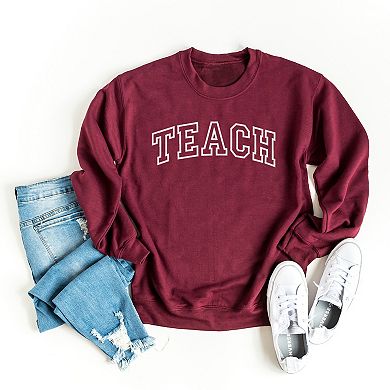 Simply Sage Market Embroidered Teach Sweatshirt