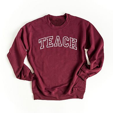 Simply Sage Market Embroidered Teach Sweatshirt
