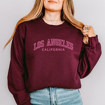 Embroidered Los Angeles CA S Maroon