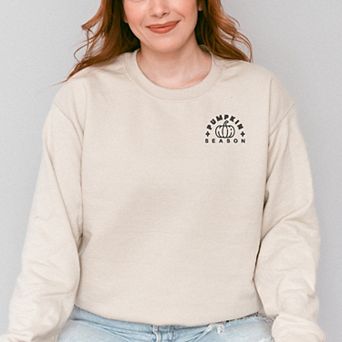 Simply Sage Market Embroidered Pumpkin Season Pumpkin Sweatshirt