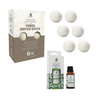 Pursonic Laundry Care Bundle Wool Dryer Balls & Essential Oil Set
