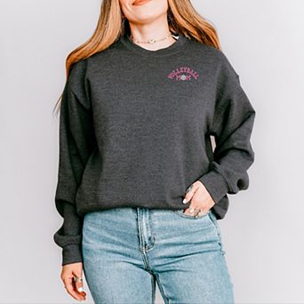 Simply Sage Market Embroidered Volleyball Mom Sweatshirt