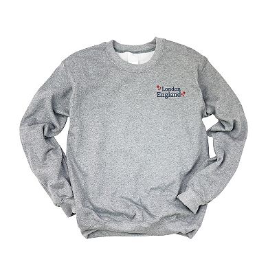 Simply Sage Market Embroidered London England Stars Sweatshirt
