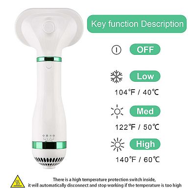 2 in 1 Pet Hair Dryer with Slicker Brush Adjustable Temperature