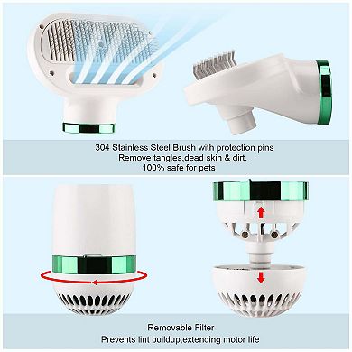2 in 1 Pet Hair Dryer with Slicker Brush Adjustable Temperature