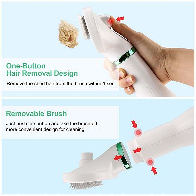 2 in 1 Pet Hair Dryer with Slicker Brush Adjustable Temperature