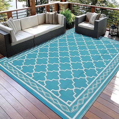 Garvee Outdoor Aea Rugs Moroccan Foldable Rugs for RV Trip Picnic Camping