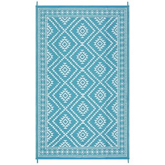 Garvee Geometric Outdoor Area Rug Waterproof Reversible for Balcony Garden Picnic