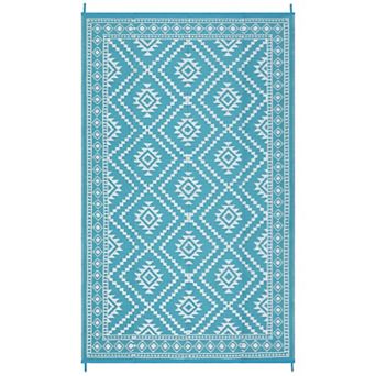 Garvee Geometric Outdoor Area Rug Waterproof Reversible for Balcony Garden Picnic