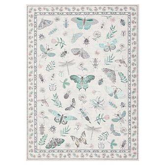 Garvee Machine Washable Midsummer Insects Pattern Printed Non Slip Area Rug Perfect for Home Decor