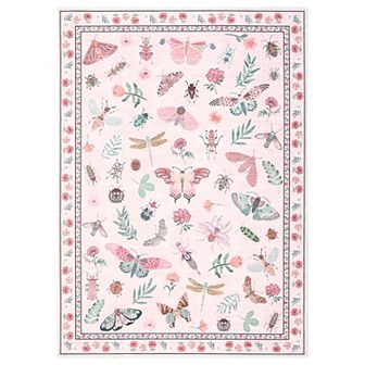 Garvee Machine Washable Midsummer Insects Pattern Printed Non Slip Area Rug Perfect for Home Decor