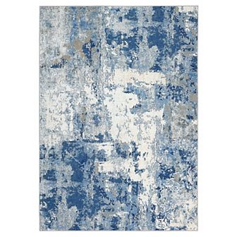 Garvee Modern Abstract Clouds Pattern Area Rug Machine Washable Stain Resistant Non Slip for Home