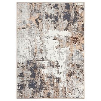 Garvee Modern Abstract Clouds Pattern Area Rug Machine Washable Stain Resistant Non Slip for Home