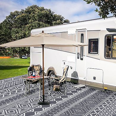 Garvee Boho Reversible Outdoor Area Rug Waterproof for RV Trip&Beach Vacation