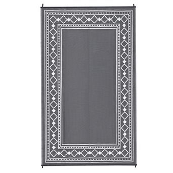 Garvee Modern Outdoor Washable and Reversible Plastic Area Rug for Camping