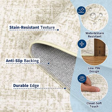 Garvee Modern Solid Color Area Rug Machine Washable Non Slip Pet Friendly for Living Room Bedroom