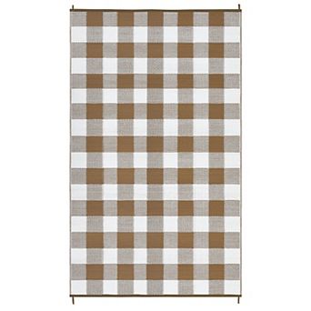 Garvee Outdoor Rugs Washable Stain Resistant Plastic Straw Area Rug for Picnic