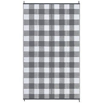 Garvee Outdoor Rugs Washable Stain Resistant Plastic Straw Area Rug for Picnic