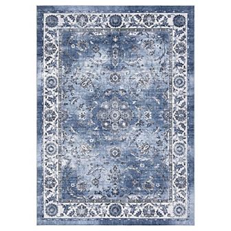 Garvee Vintage Oriental Style Area Rug Washable Non Slip Stain Resistant for Living Room Kitchen