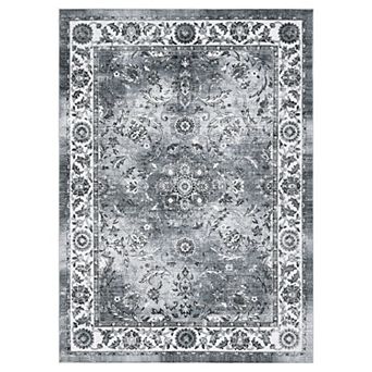 Garvee Vintage Oriental Style Area Rug Washable Non Slip Stain Resistant for Living Room Kitchen