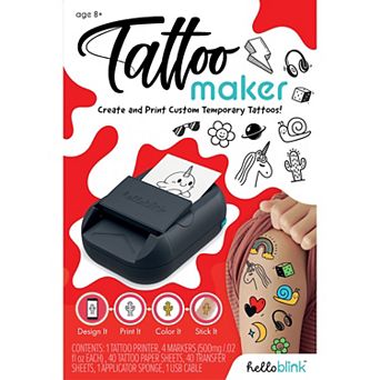 Hello Blink Tattoo Maker Custom Temporary Tattoo Printer & Supplies