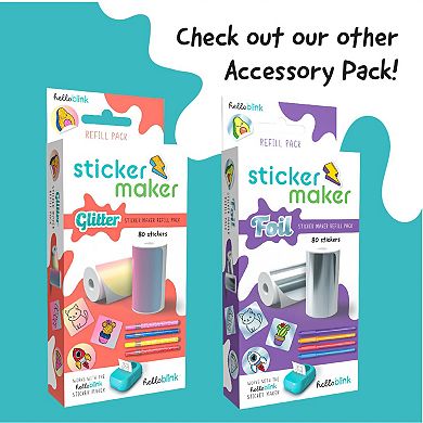Hello Blink Sticker Maker Refill Pack - 80 Glitter Stickers
