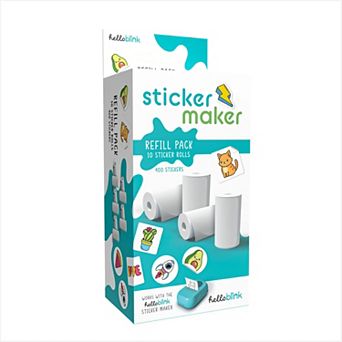 Hello Blink Sticker Maker Refill Pack - 10 Sticker Rolls, 400 Stickers