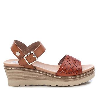 Women's Wedge Sandals By XTI, Medium Brown 14090603