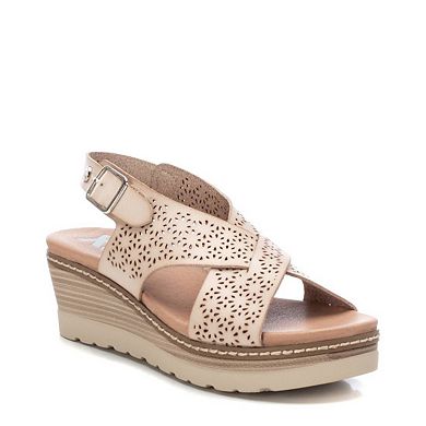Women's Wedge Sandals By XTI, Light Beige 14090502