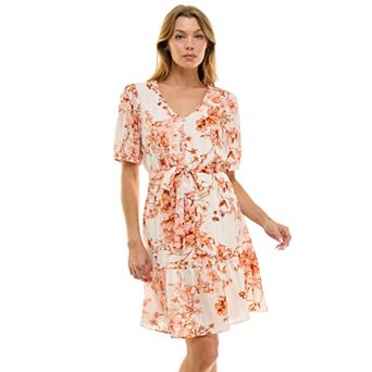 Women's Luxology Puff Sleeve Button Detail Dress